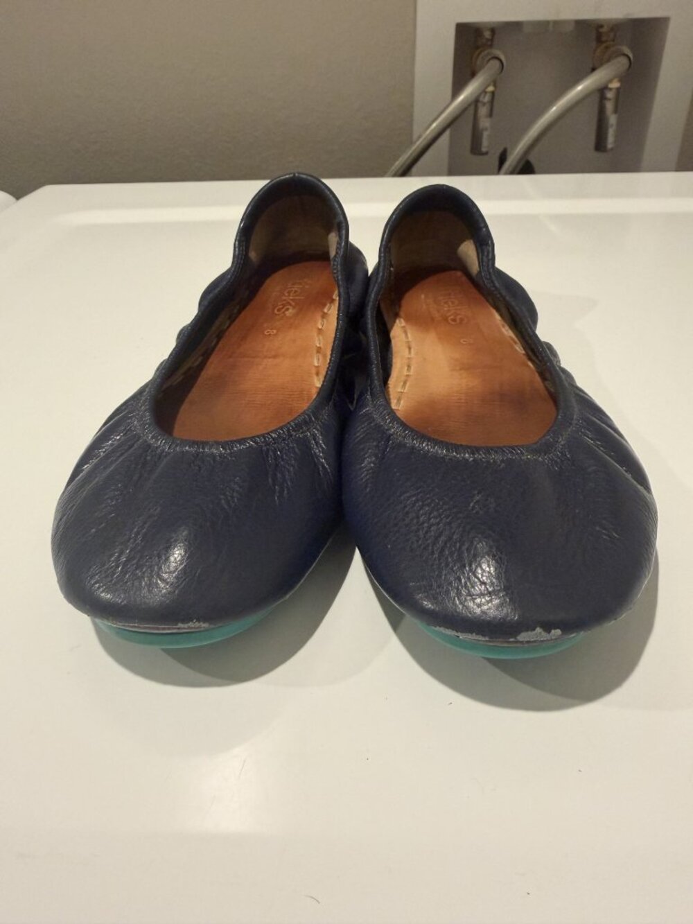 Tieks by Gavrieli California Navy Leather Ballet Flat 8